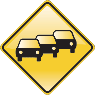 Letterkenny In Gridlock As Traffic Congestion Continues - 3 Car Road Sign (381x381), Png Download