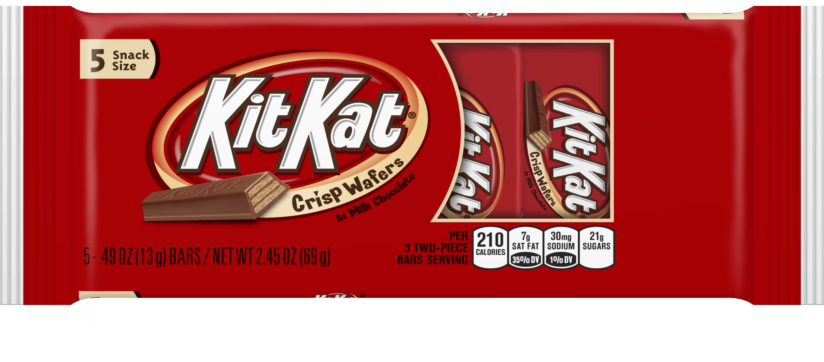 Kit Kat, Crisp Wafer Milk Chocolate Candy Bars Snack - Kit Kat, King Size - 24 Pack, 3 Oz Bars (3000x3000), Png Download