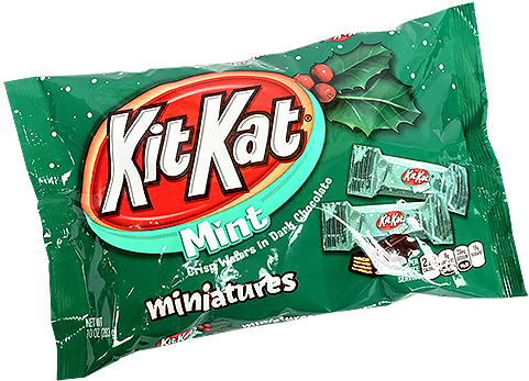 Kit Kat Dark Mint Chocolate Miniatures Holiday Candy - Kit Kat Chocolate Christmas (500x500), Png Download
