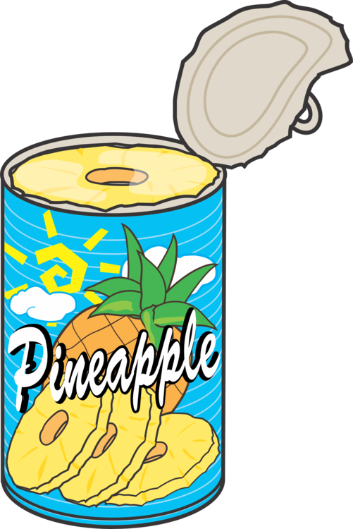 Tin Can Pineapple Food Fizzy Drinks - Pineapple Can Clipart (501x750), Png Download