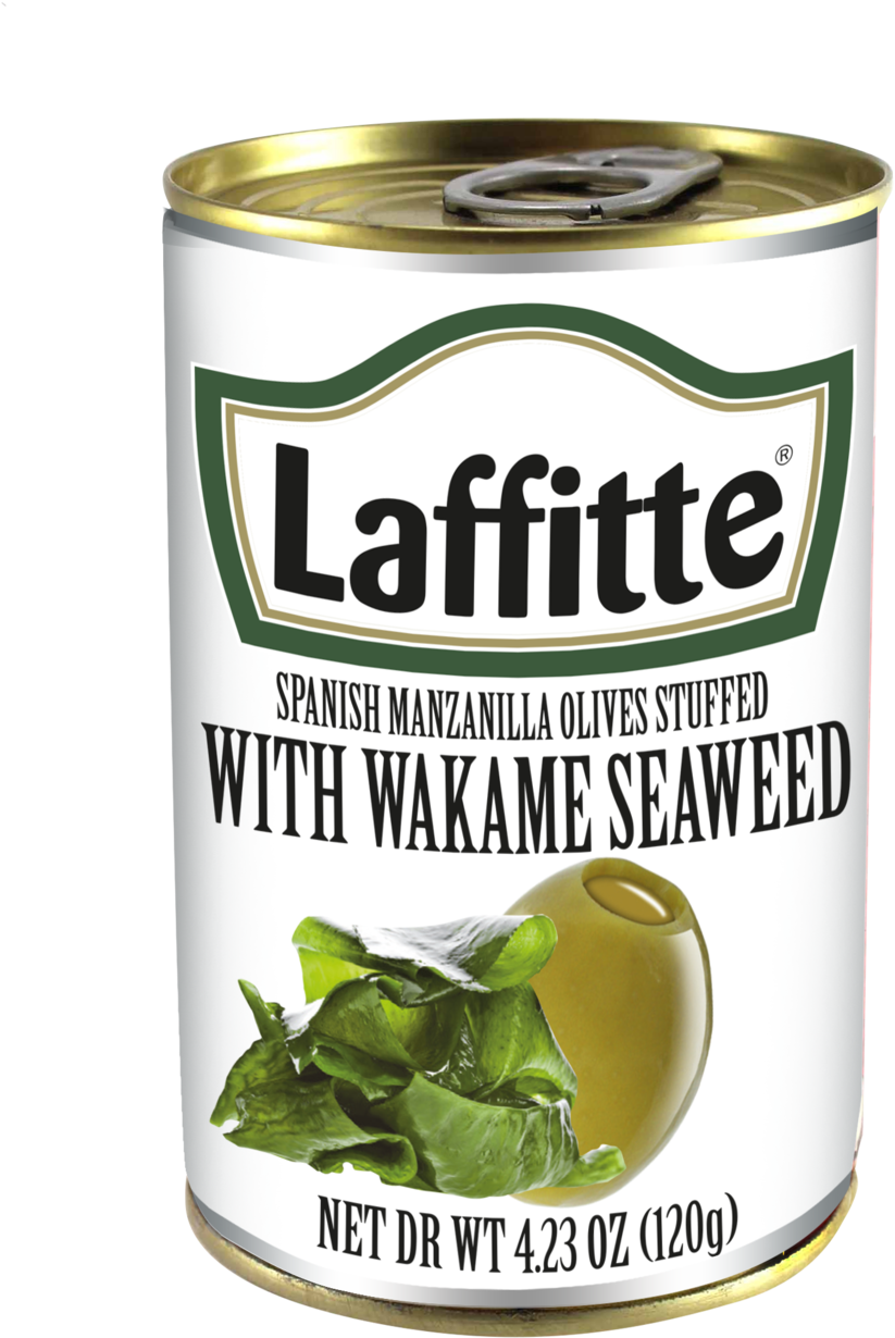 Stuffed Manzanilla With Wakame In Tin (1000x1448), Png Download