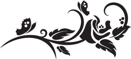 Elegant Floral Wall Decal - A4 Textil / Wall Stencil Template W-025 Ca. 11,6" X (451x450), Png Download