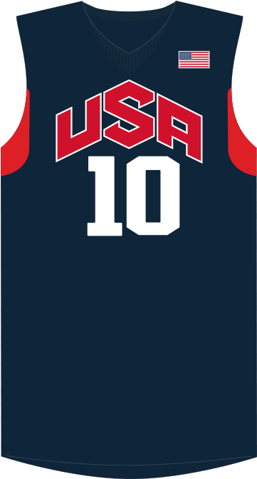Team Usa Away - Usa Basketball Jersey Png (360x698), Png Download