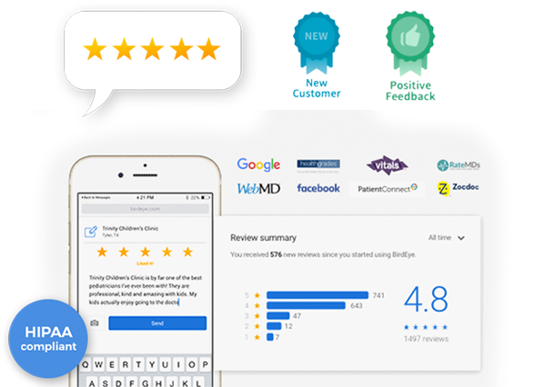 Medical Practice Google Reviews Service - Birdeye (586x444), Png Download