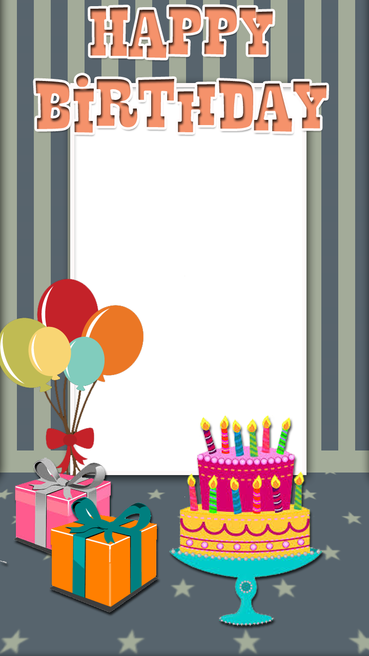 Download Grey Birthday Frame With Beautiful Cake - Beautiful Birthday ...