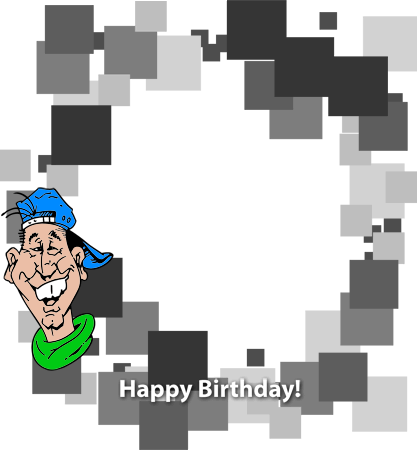 Happy Birthday From Real Man - Picture Frame (417x450), Png Download