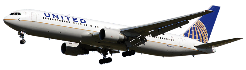 Form The Largest Airline In The World At The Time - United Airlines Plane Transparent (800x228), Png Download