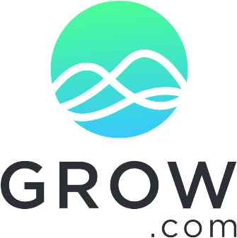 Data Flowing Into Grow Grow Logo - Graphic Design (993x376), Png Download