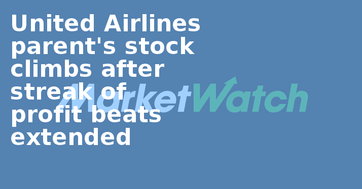 United Airlines Parent's Stock Climbs After Streak (714x374), Png Download