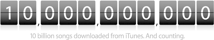 In All, Digital Downloads Make Up 35 Percent Of Music - Apple Billionth Song Download (800x259), Png Download