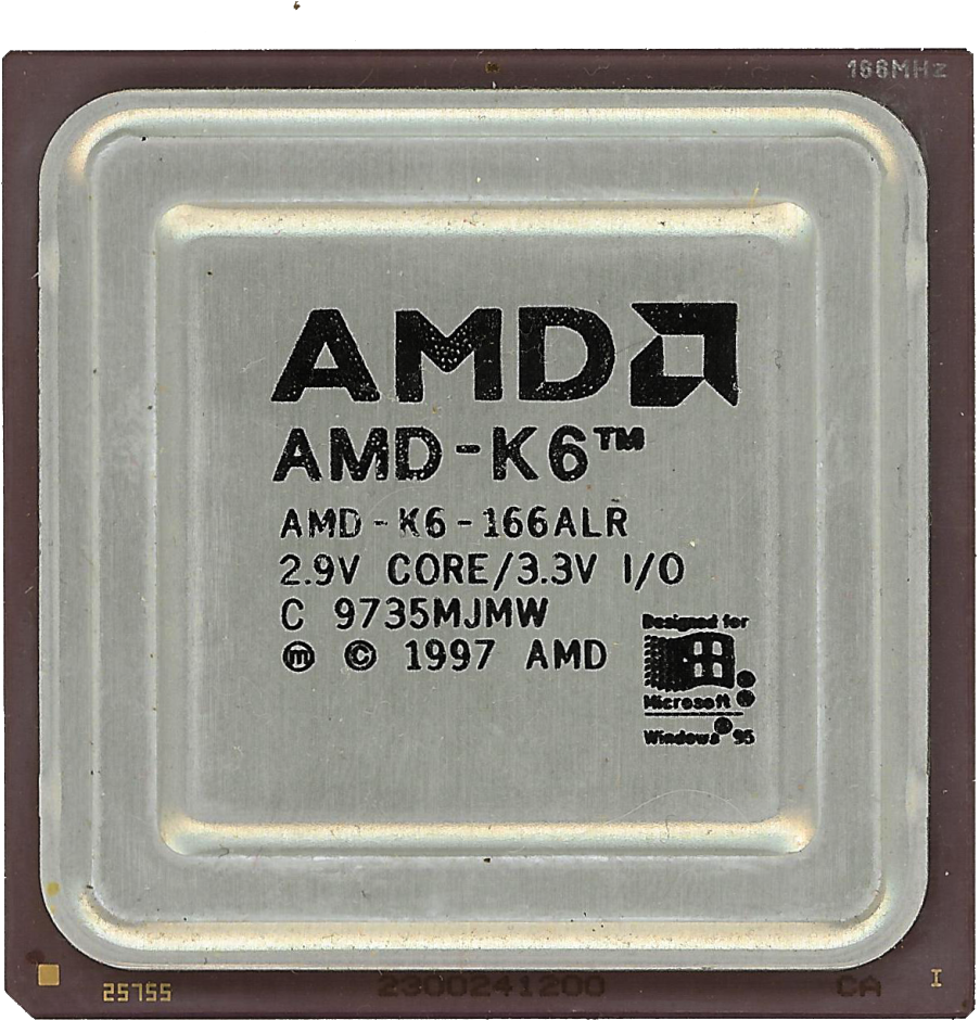 Amd Processor Transparent Png - Amd K6 (1000x997), Png Download