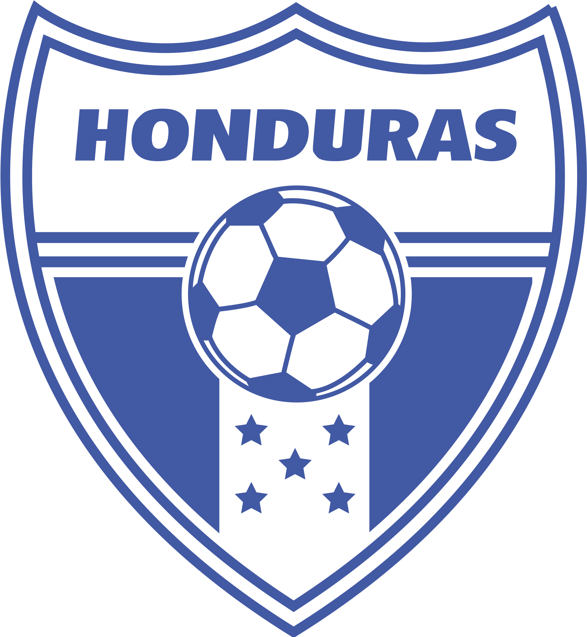 Honduras Football Association Logo Png Transparent - Soccer Honduras (2400x2400), Png Download