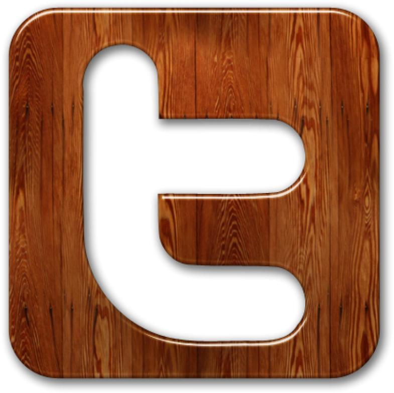 Logo De Twitter En Madera (400x400), Png Download