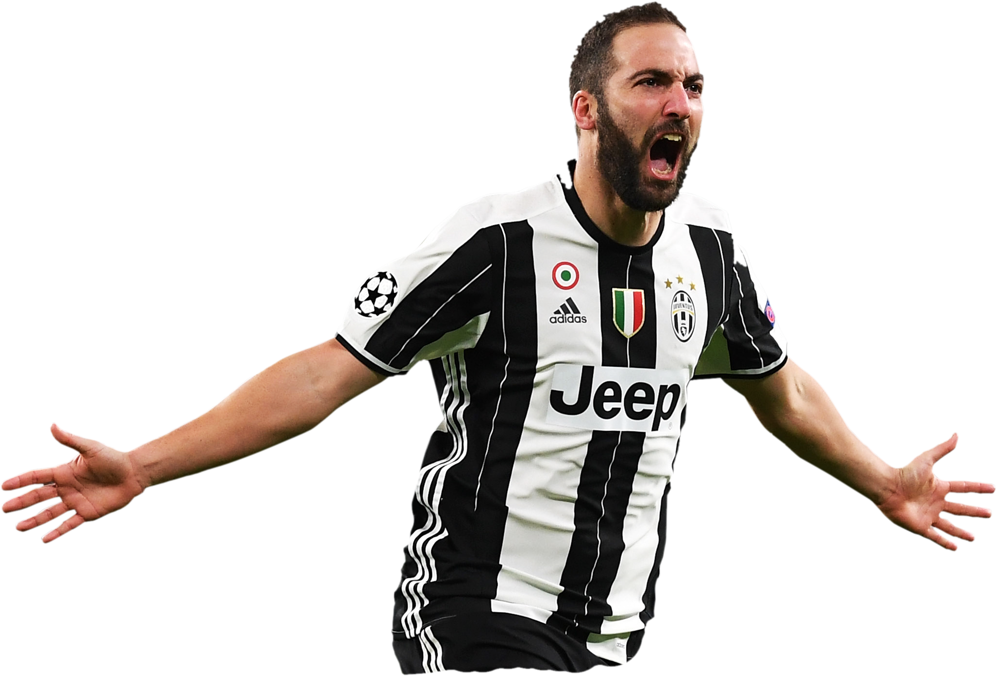 What Are The Ingredients Of A Perfect Champions League - Higuain Juventus 2017 Png (3000x1913), Png Download