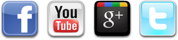 Facebook Twitter Youtube Logo Png - Facebook Linkedin And Twitter (742x170), Png Download