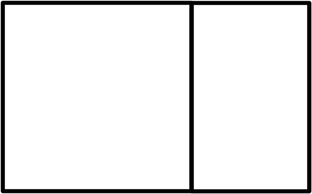 The Golden Ratio Go Figure Jpg Transparent Download - Rectangle With Line In Middle (993x618), Png Download