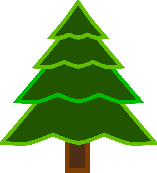 4 Layer Fir Tree Svg Clip Arts 540 X 596 Px (540x596), Png Download