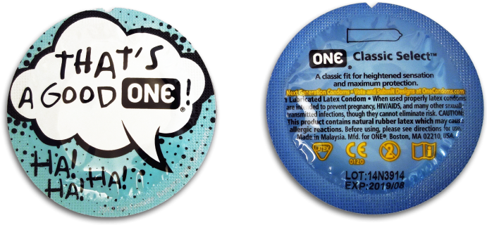 One Condoms - Label (690x335), Png Download