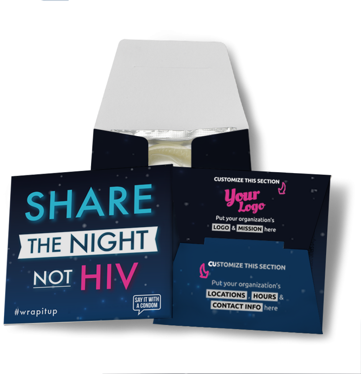 Share The Night Not Hiv Condom - Graphic Design (1200x1200), Png Download