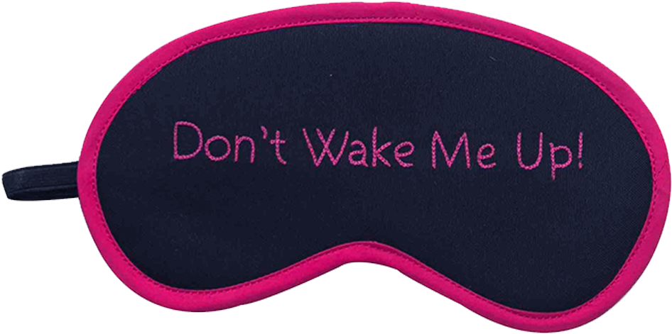 Don't Wake Me Up Pink Eye Mask - Oval (1000x1000), Png Download