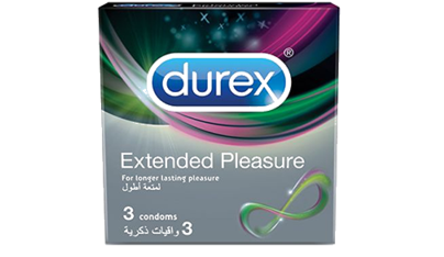 Durex Extended Pleasure 3pack Durexworld's No1 Condom - Durex Extended Pleasure 3 Condoms (403x480), Png Download