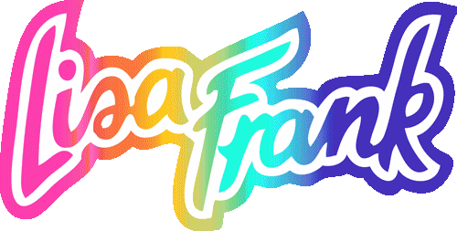 Kawaii, Lisa Frank, And Rainbow Image - Lisa Frank Font (500x253), Png Download