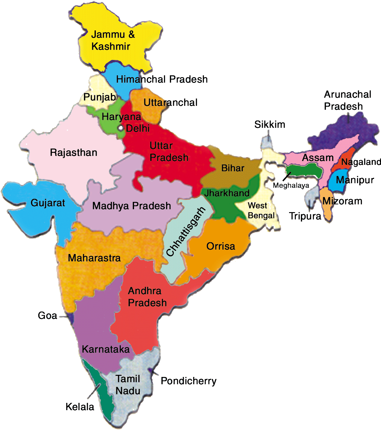 Graphic Freeuse Media Tracking Of Our Reach - India 29 States And 7 Union Territories (1299x1443), Png Download