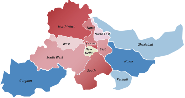 File Rti Online In South West - National Capital Region Map Drawing (650x344), Png Download