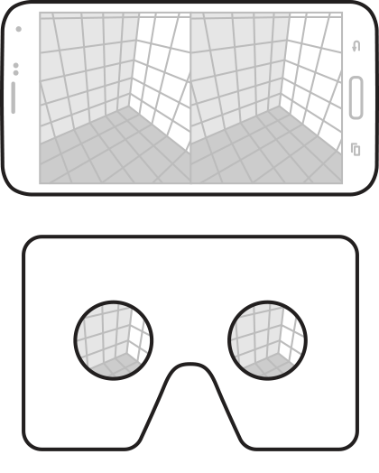 Getting Started - Cardboard Vr Calibration (420x524), Png Download