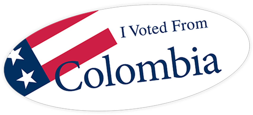 How To Vote Abroad 2018 Midterm Elections - Voted From Abroad Sticker (851x400), Png Download