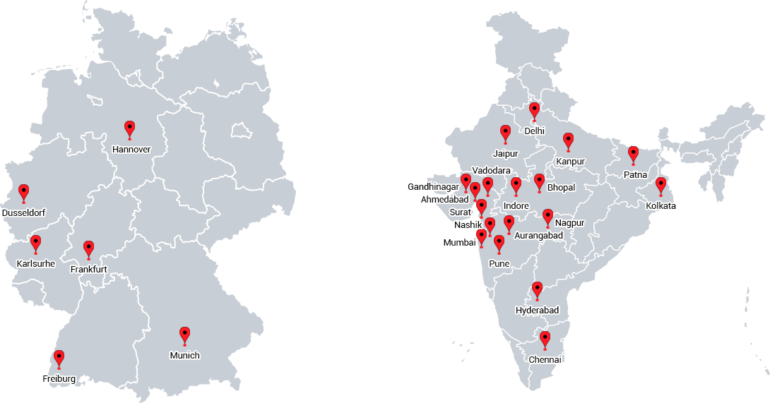 Our Presence - German Elections 2017 Map (1090x571), Png Download