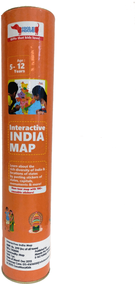 Cocomoco Kids- Interactive India Map - Interactive India Map (1000x1000), Png Download
