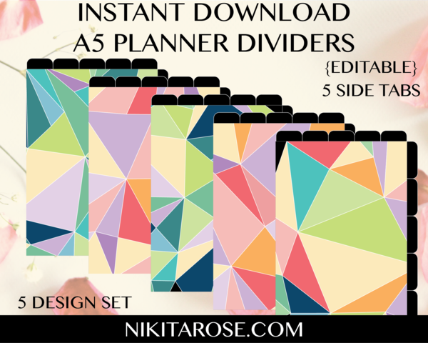 A5 Dividers - Geometry (600x480), Png Download