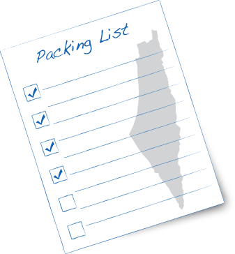 Recommended Packing List - Parken. Sie Tun Ihn Falsch Visitenkarte (337x364), Png Download