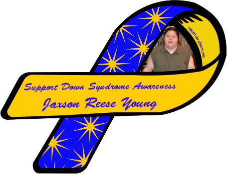 Support Down Syndrome Awareness / Jaxson Reese Young - Premature Birth Awareness Ribbon (455x350), Png Download