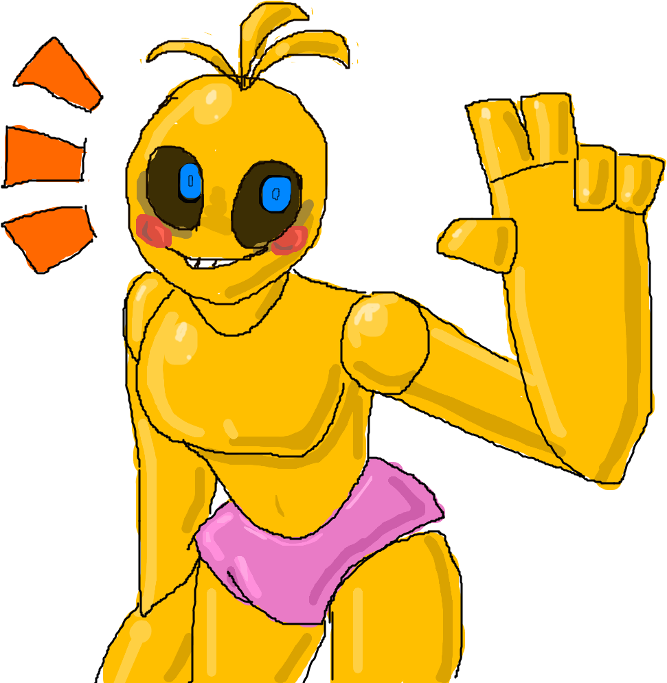 Royalty Free Stock Chica On The Trackpad Like By Undeaddoktor - Toy Chica Drawings (1350x1020), Png Download