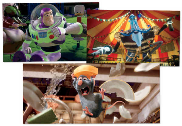 *clockwise From Top Left - Ratatouille Blu-ray (600x415), Png Download