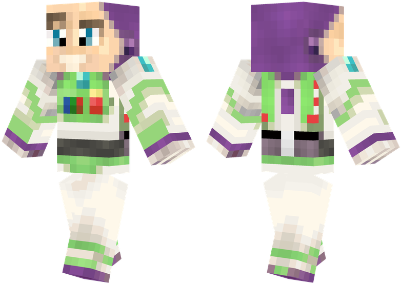 Buzz Lightyear - Woody Toy Story Minecraft Skin (804x576), Png Download