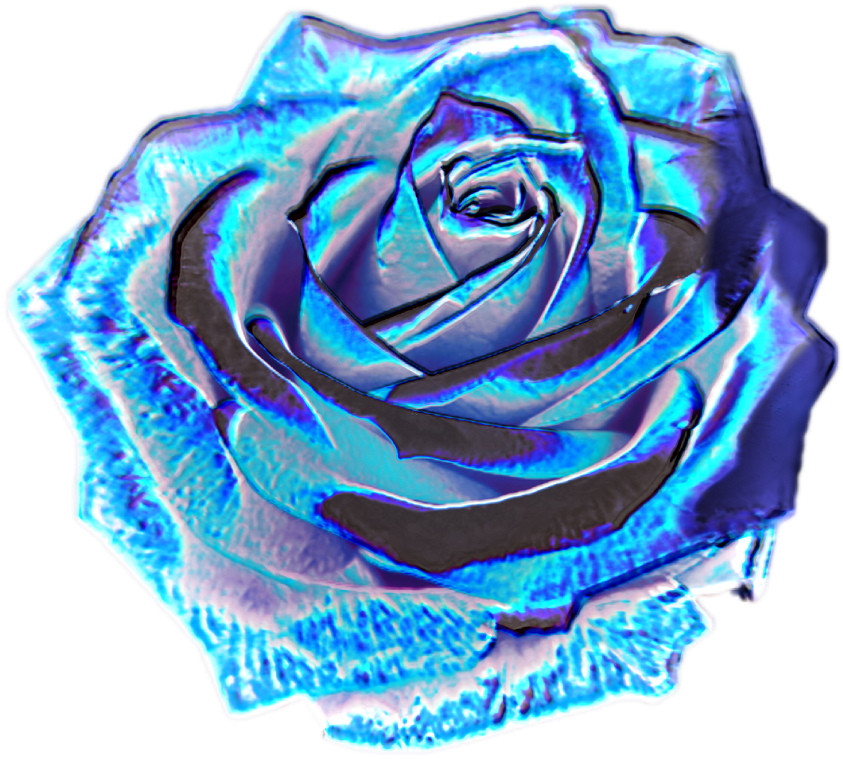 Rose Holo Holographic Holo Holographic Vaporwave Aesthe - Holographic Roses (1024x1024), Png Download