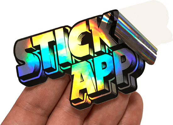 Holographic Stickers - New Improved Full Dimensional Stereo (550x398), Png Download