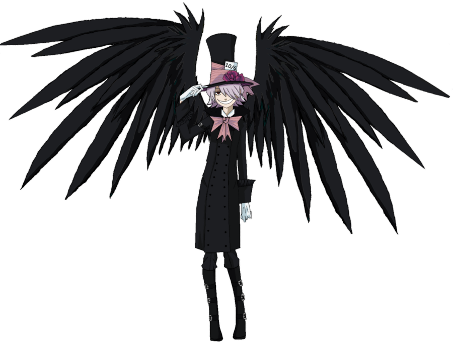 Png Transparent Stock Lucifer Clip Art Ching Ming Cherry - Black Angel Anime Png (900x680), Png Download