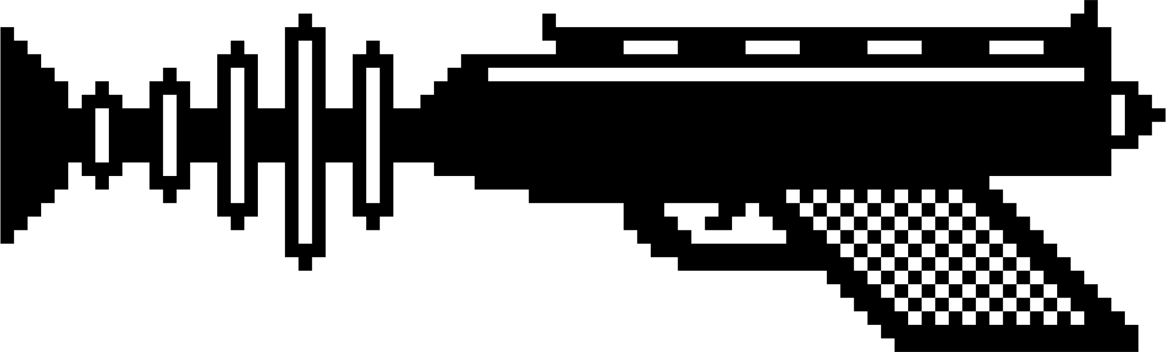 Big Image - Raygun Clipart (2270x686), Png Download