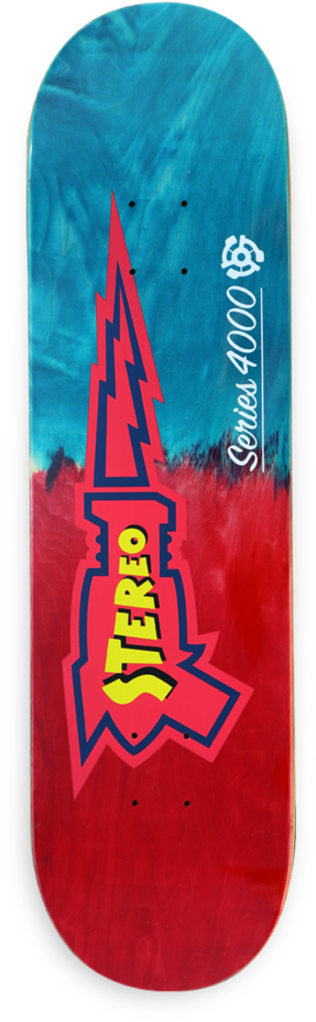 Blu/red Fade - Skateboard Deck (683x1024), Png Download