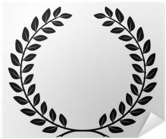 Laurel Wreath With Detailed Branches, Vector Poster - Letter Printed Stuffed Cushion Livebycare Linen Cotton (400x400), Png Download