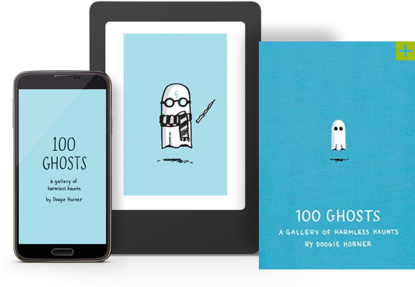 Cover For 100 Ghosts - 100 Ghosts By Doogie Horner (590x409), Png Download