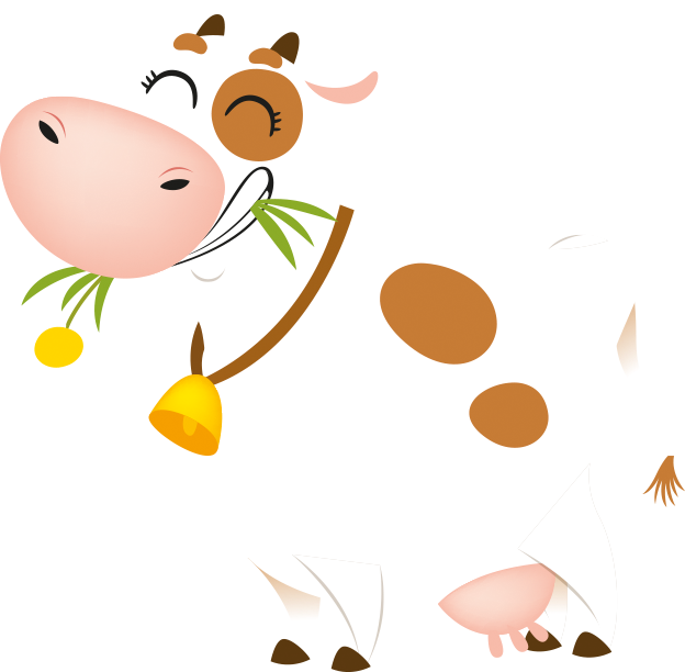 Happy Monkey Drinks Graphic Black And White Library - Happy Cow Icon Png (624x612), Png Download