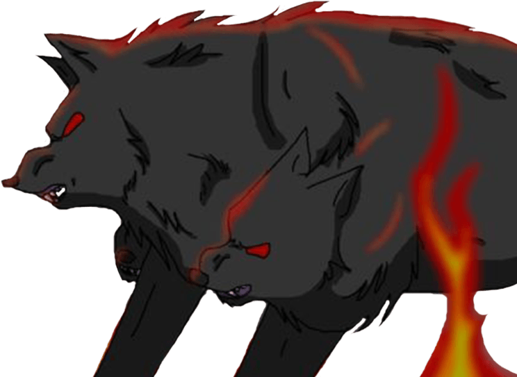 Cerberus From Wolf Song Looking To The Left With Fire - Song (1280x720), Png Download