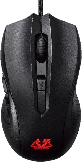 Cerberus Mouse, Led, 2500dpi, Wired Usb, Black, Optical - Asus Cerberus - Usb Optical Mouse (700x700), Png Download