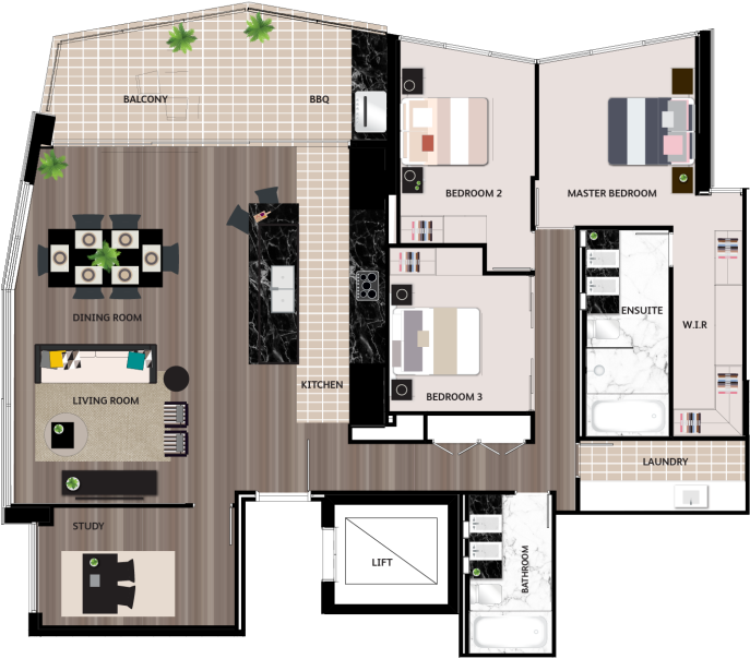 Mph272 Floorplan Lowres 4 - Portable Network Graphics (686x612), Png Download