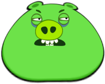 Supermassive Pig 1 - Angry Bird Fat Pig (420x305), Png Download